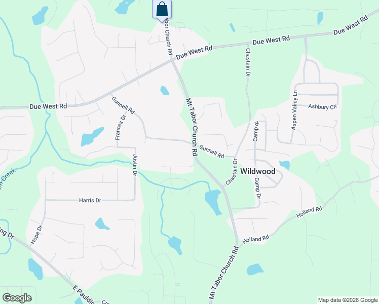 map of restaurants, bars, coffee shops, grocery stores, and more near 3539 Mount Tabor Church Road in Dallas