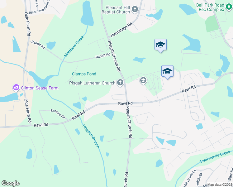 map of restaurants, bars, coffee shops, grocery stores, and more near 24 Tall Palmetto Lane in Lexington