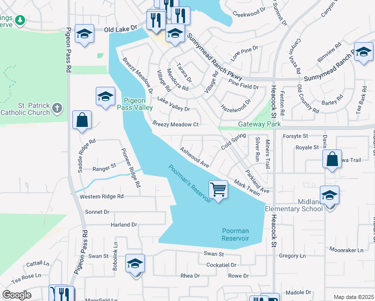map of restaurants, bars, coffee shops, grocery stores, and more near 23562 Ashwood Avenue in Moreno Valley