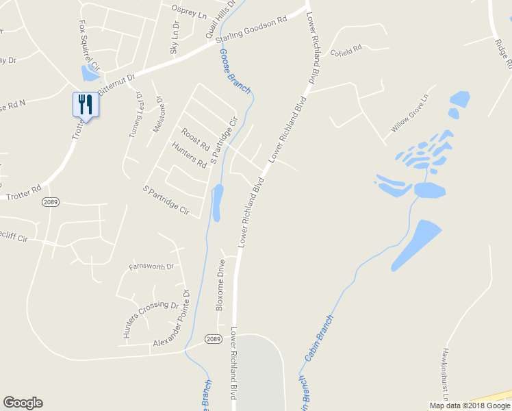 map of restaurants, bars, coffee shops, grocery stores, and more near 2413 Lower Richland Boulevard in Hopkins