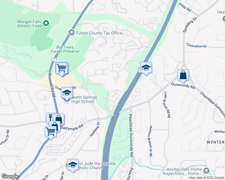 map of restaurants, bars, coffee shops, grocery stores, and more near 982 Bergeron Place in Atlanta