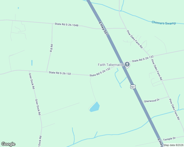 map of restaurants, bars, coffee shops, grocery stores, and more near 4420 U.S. 501 in Aynor