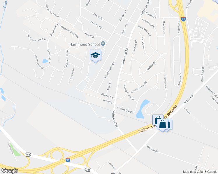 map of restaurants, bars, coffee shops, grocery stores, and more near 1044 Milton Lane in Columbia