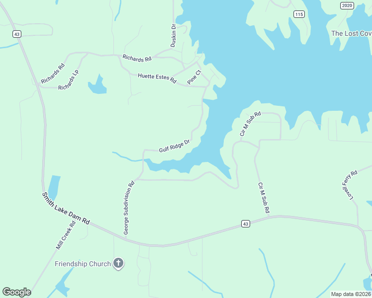 map of restaurants, bars, coffee shops, grocery stores, and more near 390 Gulf Ridge Drive in Jasper