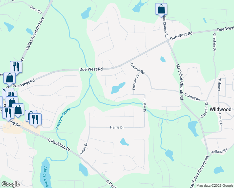map of restaurants, bars, coffee shops, grocery stores, and more near 130 Summer Lake Cove in Dallas