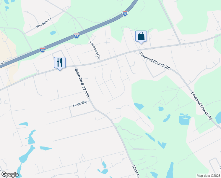 map of restaurants, bars, coffee shops, grocery stores, and more near 153 Spring Tyme Lane in Lexington