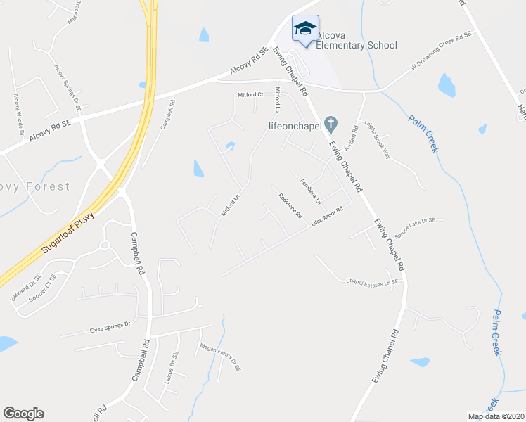 map of restaurants, bars, coffee shops, grocery stores, and more near 1215 Bay Laurel Lane in Dacula