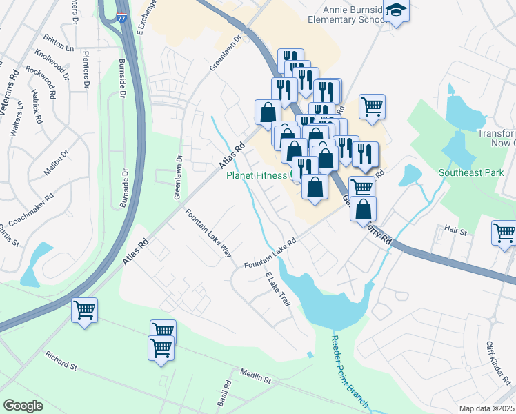 map of restaurants, bars, coffee shops, grocery stores, and more near 165 Cottage Lake Way in Columbia