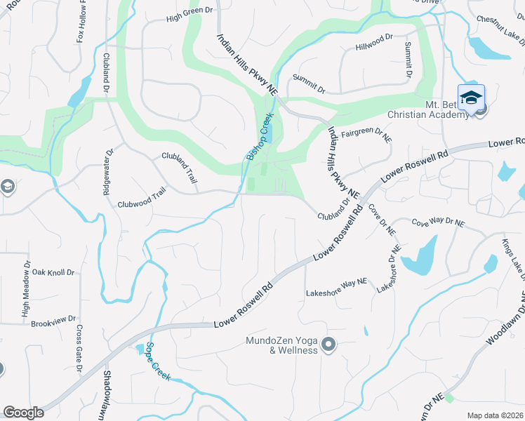 map of restaurants, bars, coffee shops, grocery stores, and more near 406 Woodstone West Drive in Marietta