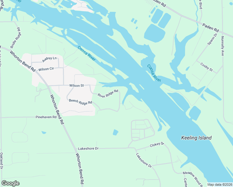 map of restaurants, bars, coffee shops, grocery stores, and more near 324 River Ridge Road in Gadsden
