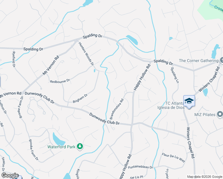 map of restaurants, bars, coffee shops, grocery stores, and more near 500 Vinington Court in Atlanta