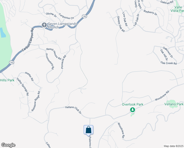 map of restaurants, bars, coffee shops, grocery stores, and more near Old Carbon Canyon Road in Chino Hills
