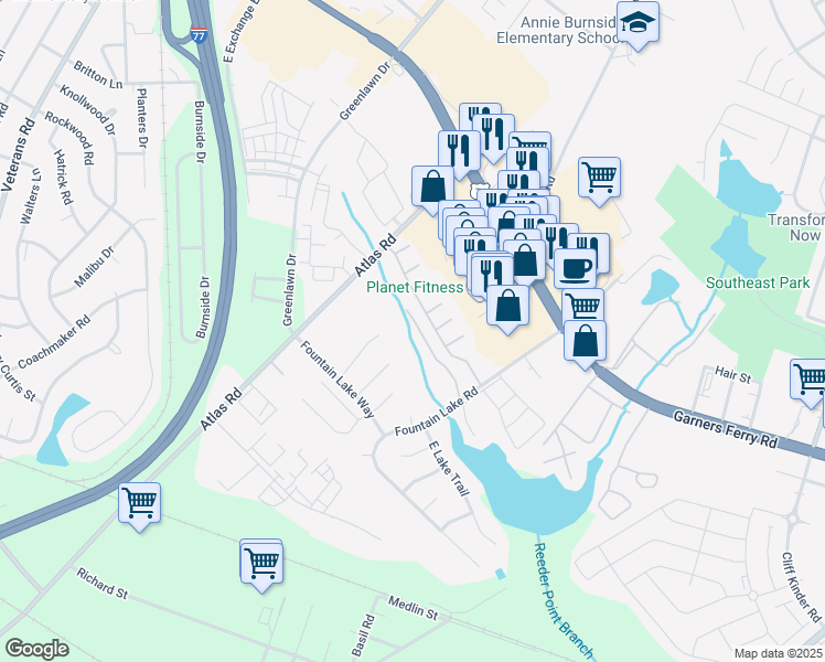 map of restaurants, bars, coffee shops, grocery stores, and more near 171 Cottage Lake Way in Columbia