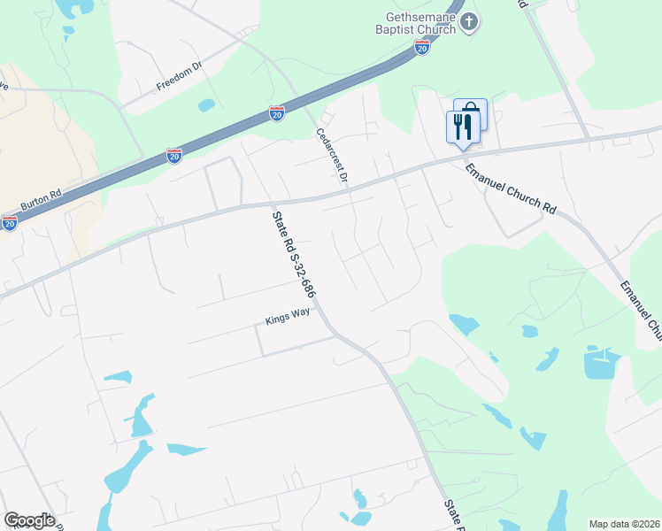 map of restaurants, bars, coffee shops, grocery stores, and more near 140 Rustic Crossing in Lexington