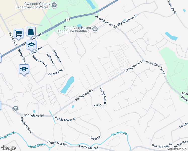 map of restaurants, bars, coffee shops, grocery stores, and more near 231 Ashland Creek Court in Lawrenceville