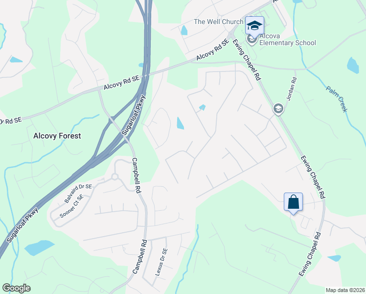 map of restaurants, bars, coffee shops, grocery stores, and more near 851 Wisteria View Court in Dacula