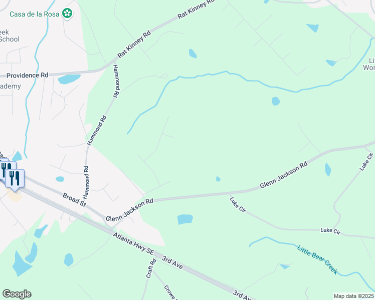 map of restaurants, bars, coffee shops, grocery stores, and more near 2258 Glenn Jackson Road in Statham