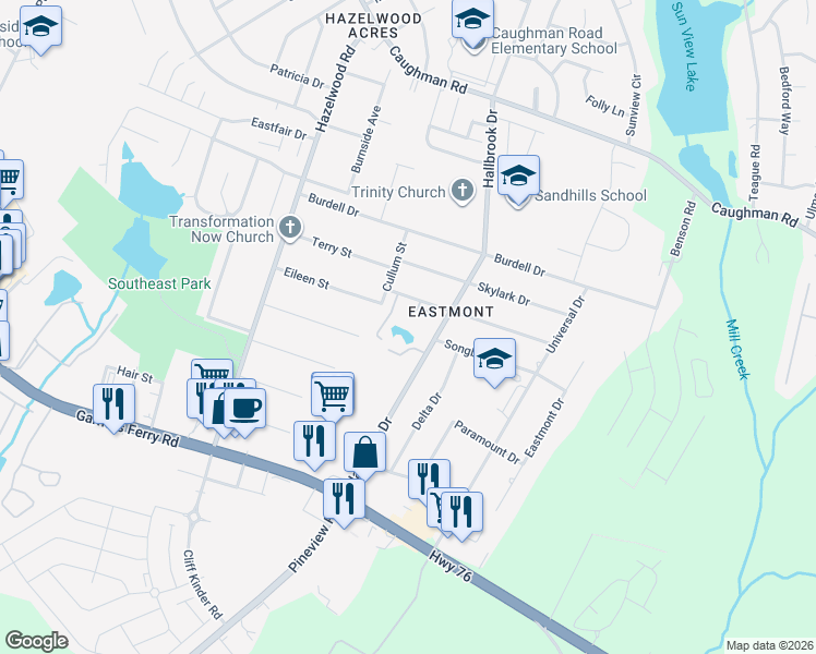 map of restaurants, bars, coffee shops, grocery stores, and more near in Richland County
