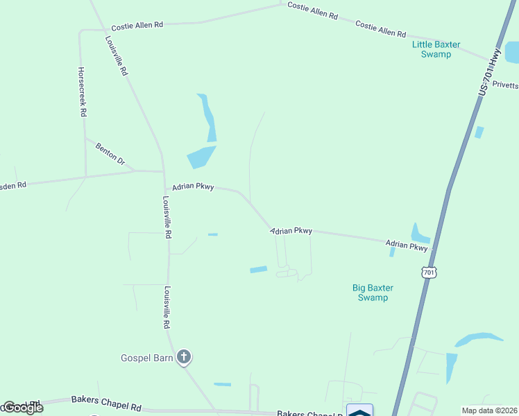 map of restaurants, bars, coffee shops, grocery stores, and more near 6181 Adrian Parkway in Conway