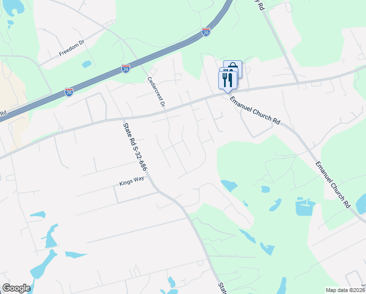 map of restaurants, bars, coffee shops, grocery stores, and more near 153 Spring Tyme Lane in Lexington