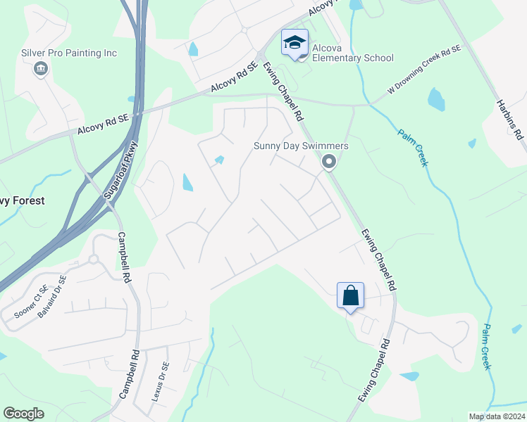 map of restaurants, bars, coffee shops, grocery stores, and more near 929 Redstone Road in Dacula