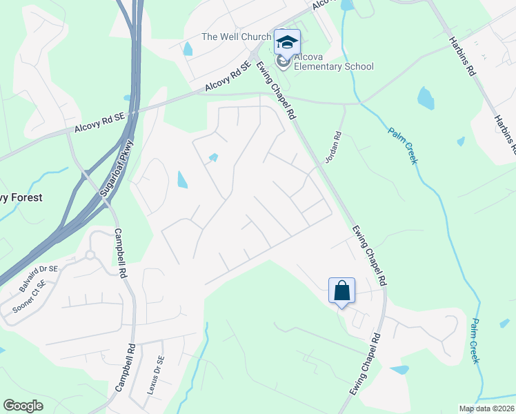 map of restaurants, bars, coffee shops, grocery stores, and more near 929 Redstone Road in Dacula