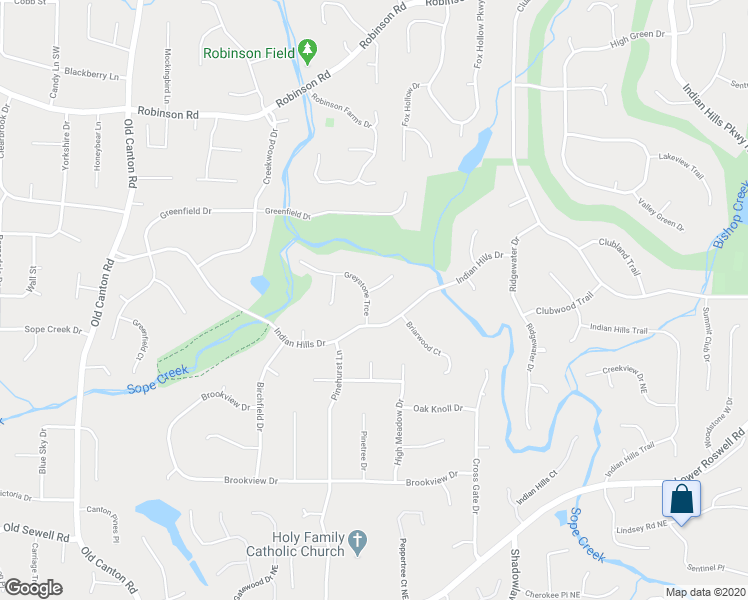 map of restaurants, bars, coffee shops, grocery stores, and more near 464 Greystone Trce in Marietta