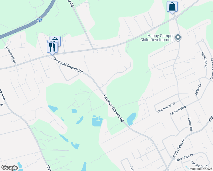 map of restaurants, bars, coffee shops, grocery stores, and more near 108 Wesley Court in Lexington