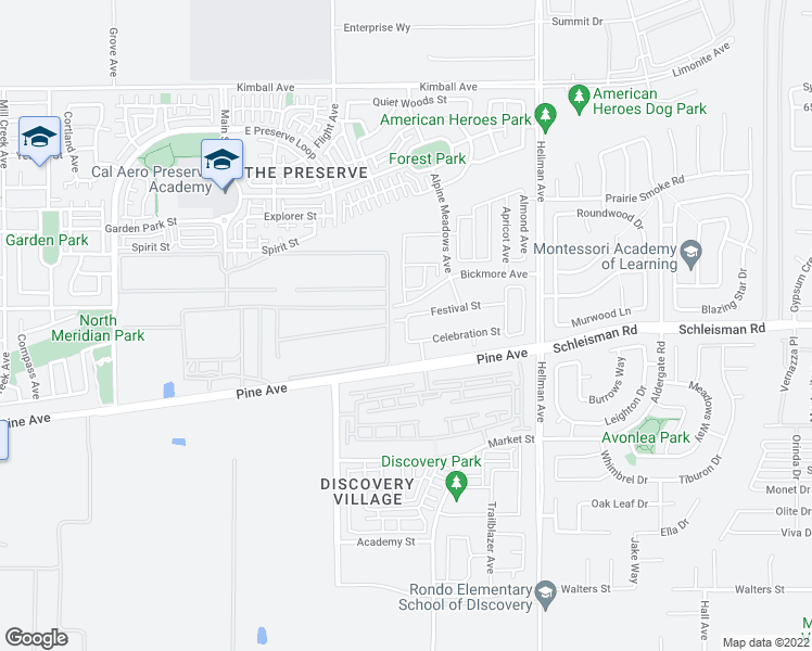 map of restaurants, bars, coffee shops, grocery stores, and more near 16088 Huckleberry Avenue in Chino
