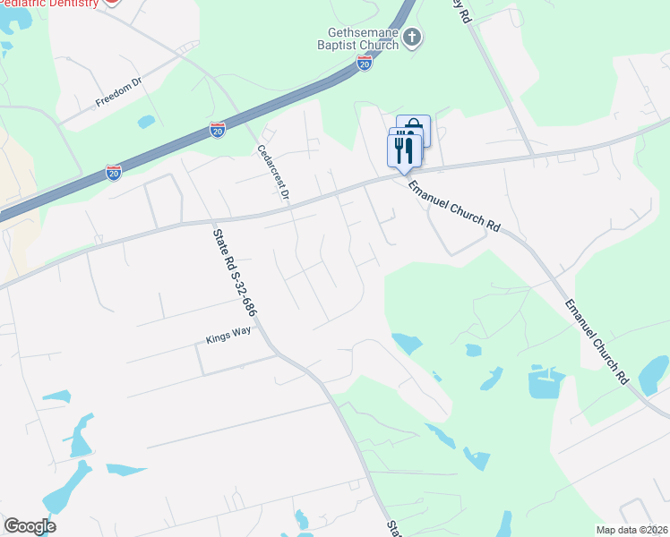 map of restaurants, bars, coffee shops, grocery stores, and more near 165 Sunny View Lane in Lexington