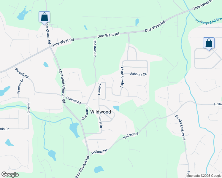 map of restaurants, bars, coffee shops, grocery stores, and more near 111 Crestbrook Way in Dallas