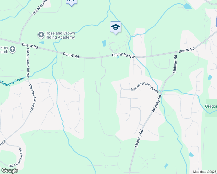 map of restaurants, bars, coffee shops, grocery stores, and more near 4509 Due West Road Northwest in Kennesaw
