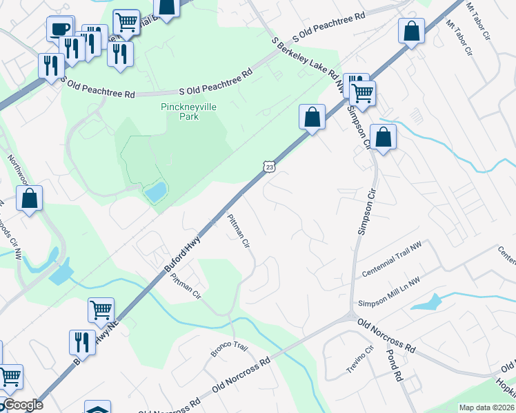 map of restaurants, bars, coffee shops, grocery stores, and more near 4992 Overlook View Court Northwest in Duluth