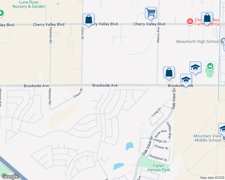 map of restaurants, bars, coffee shops, grocery stores, and more near 898 Annandale Road in Beaumont