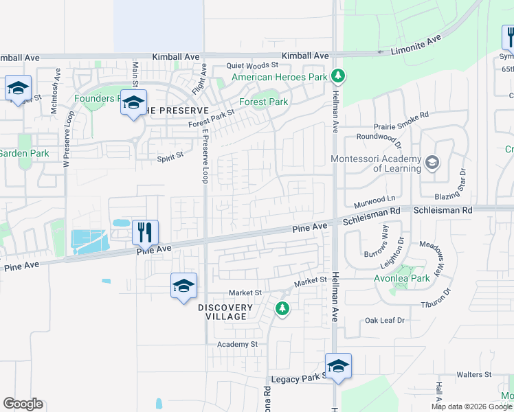 map of restaurants, bars, coffee shops, grocery stores, and more near 16088 Huckleberry Avenue in Chino