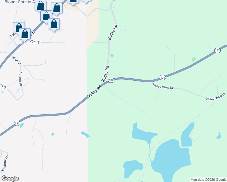 map of restaurants, bars, coffee shops, grocery stores, and more near 1674 Alabama 132 in Oneonta