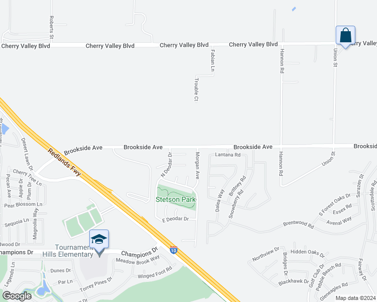 map of restaurants, bars, coffee shops, grocery stores, and more near 1226 Katherine Court in Beaumont