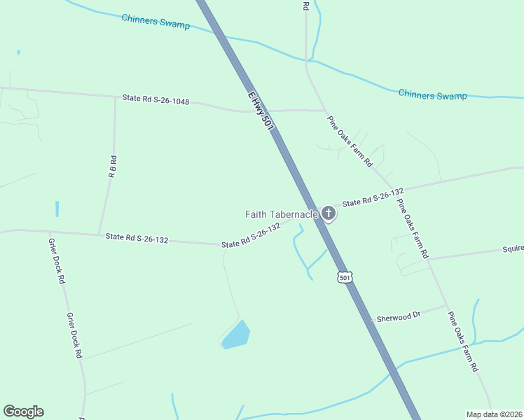 map of restaurants, bars, coffee shops, grocery stores, and more near 4420 U.S. 501 in Aynor