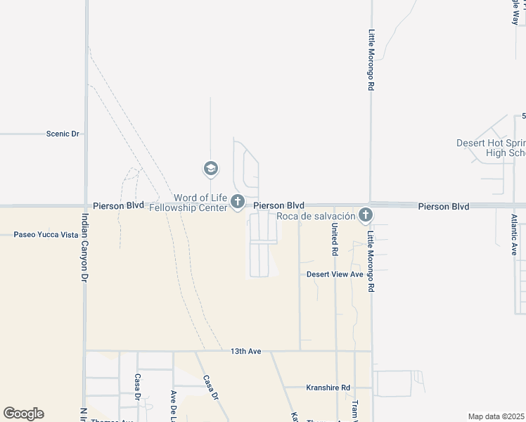 map of restaurants, bars, coffee shops, grocery stores, and more near 64625 Pierson Boulevard in Desert Hot Springs