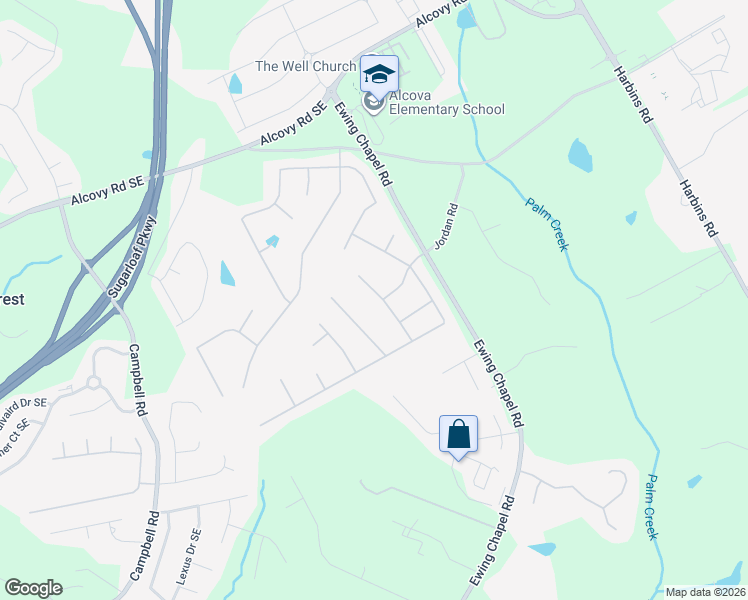 map of restaurants, bars, coffee shops, grocery stores, and more near 911 Fernbank Lane in Dacula