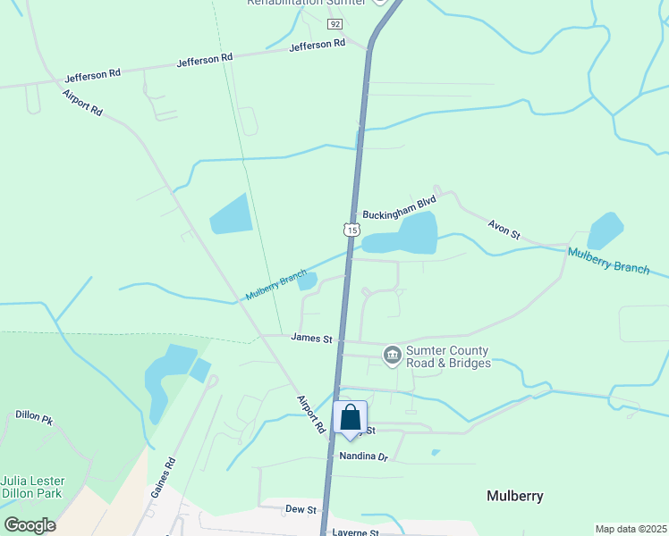map of restaurants, bars, coffee shops, grocery stores, and more near 3 Mickens Street in Sumter