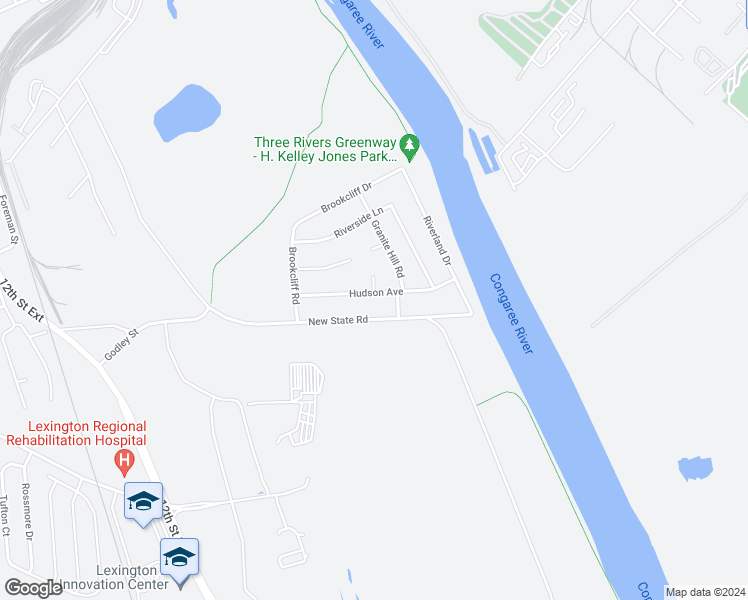 map of restaurants, bars, coffee shops, grocery stores, and more near 513 Hudson Avenue in West Columbia