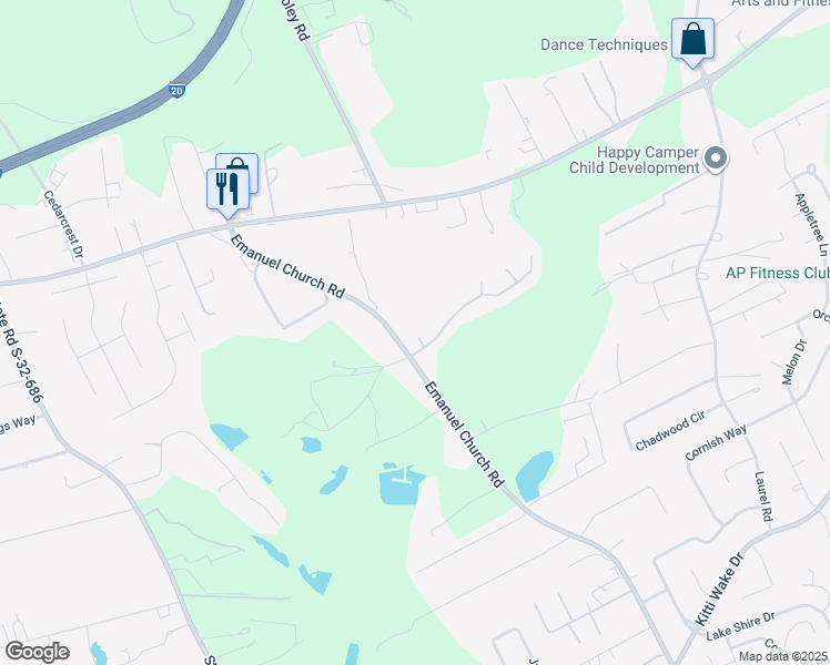 map of restaurants, bars, coffee shops, grocery stores, and more near 108 Wesley Court in Lexington