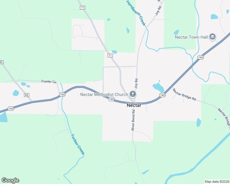 map of restaurants, bars, coffee shops, grocery stores, and more near 46 Odice Branham Road in Cleveland