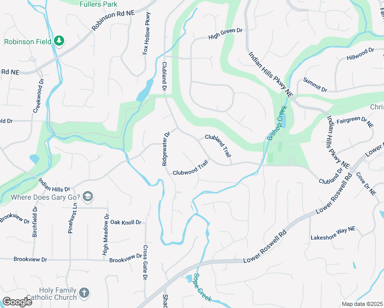 map of restaurants, bars, coffee shops, grocery stores, and more near 590 Clubwood Court in Marietta