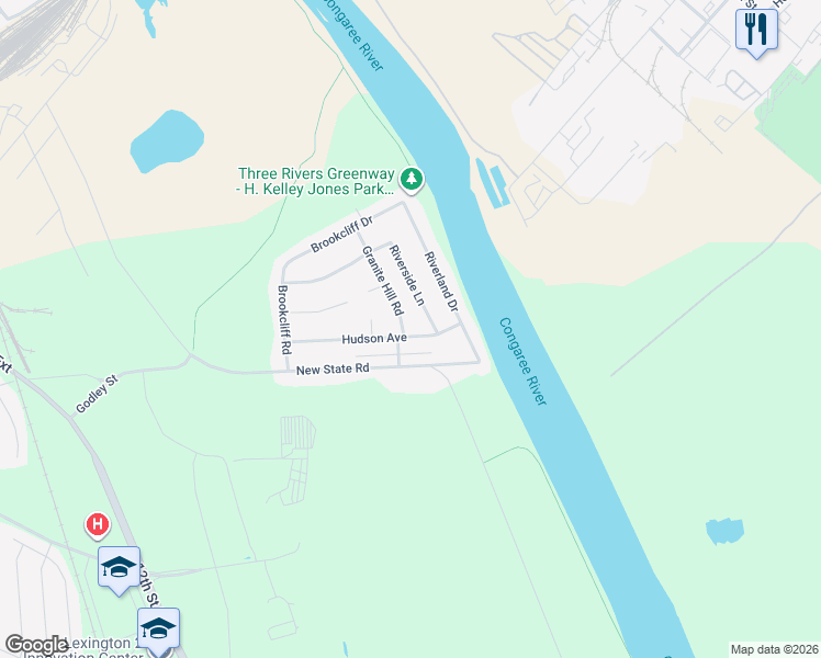 map of restaurants, bars, coffee shops, grocery stores, and more near 433 Hudson Avenue in Cayce