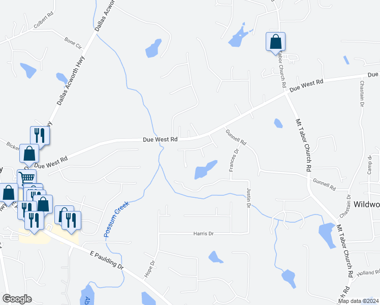 map of restaurants, bars, coffee shops, grocery stores, and more near 139 Summer Lake Drive in Dallas