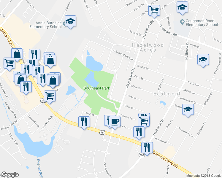 map of restaurants, bars, coffee shops, grocery stores, and more near 177 Ashewood Commons Drive in Columbia