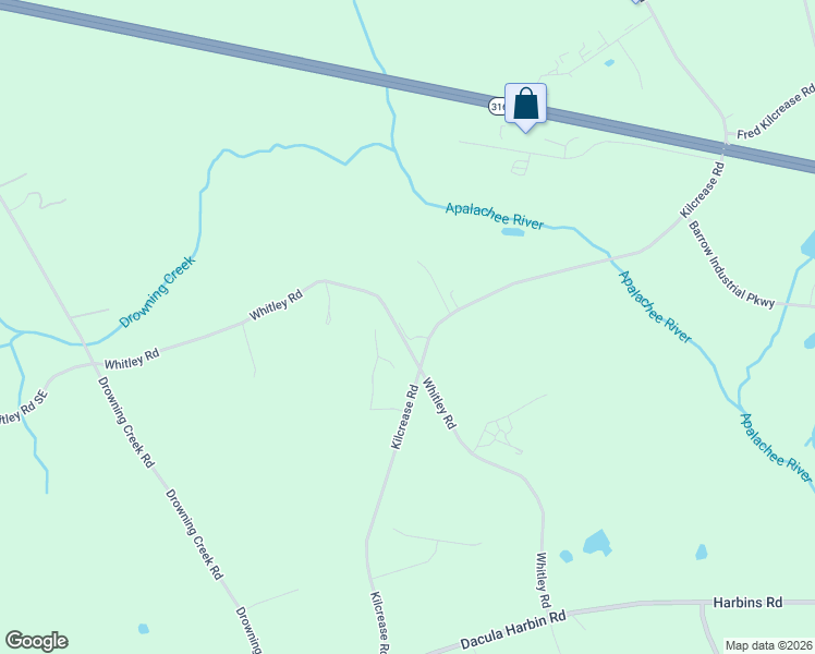 map of restaurants, bars, coffee shops, grocery stores, and more near 1855 Kilcrease Road in Dacula