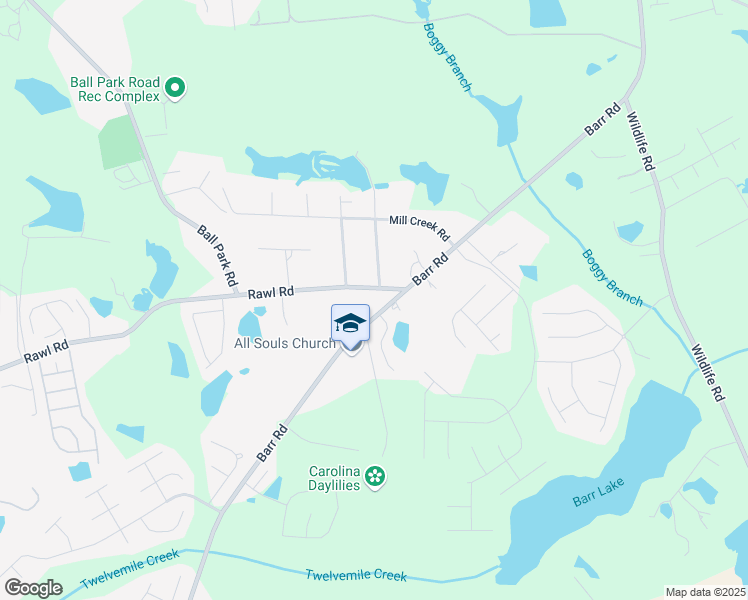 map of restaurants, bars, coffee shops, grocery stores, and more near 620 Barr Road in Lexington